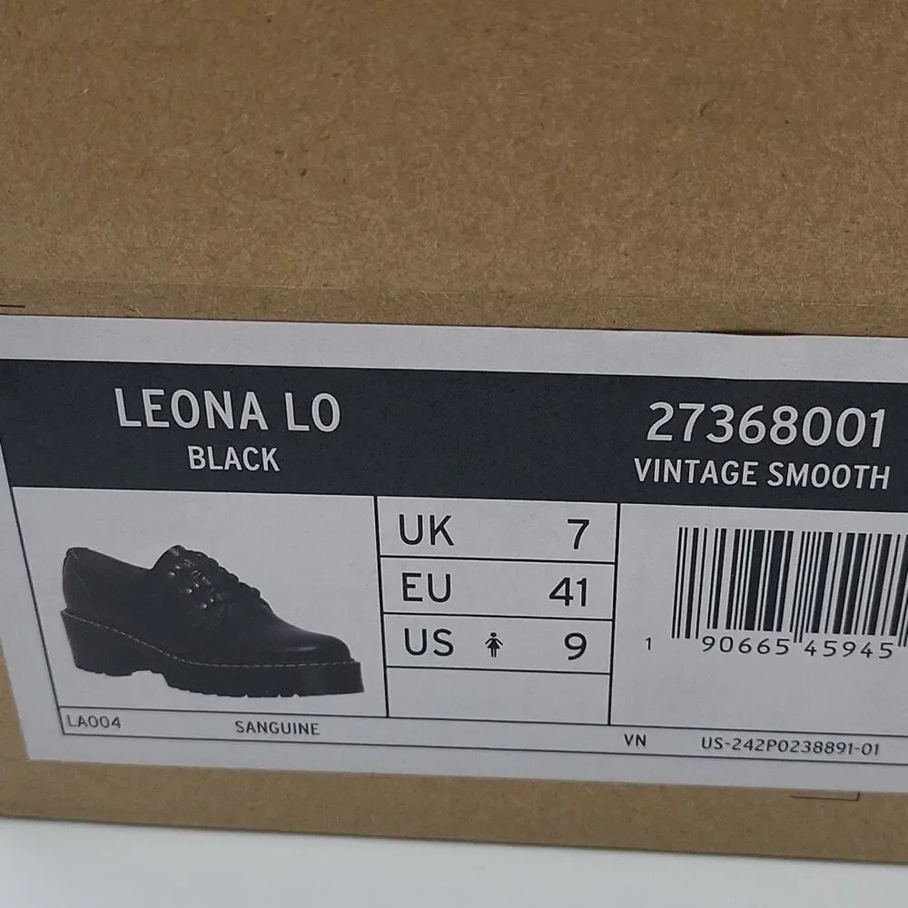 Dr. Martens Leona Lo Vintage Smoth Women's Shoes Size 9 Black Color NWT